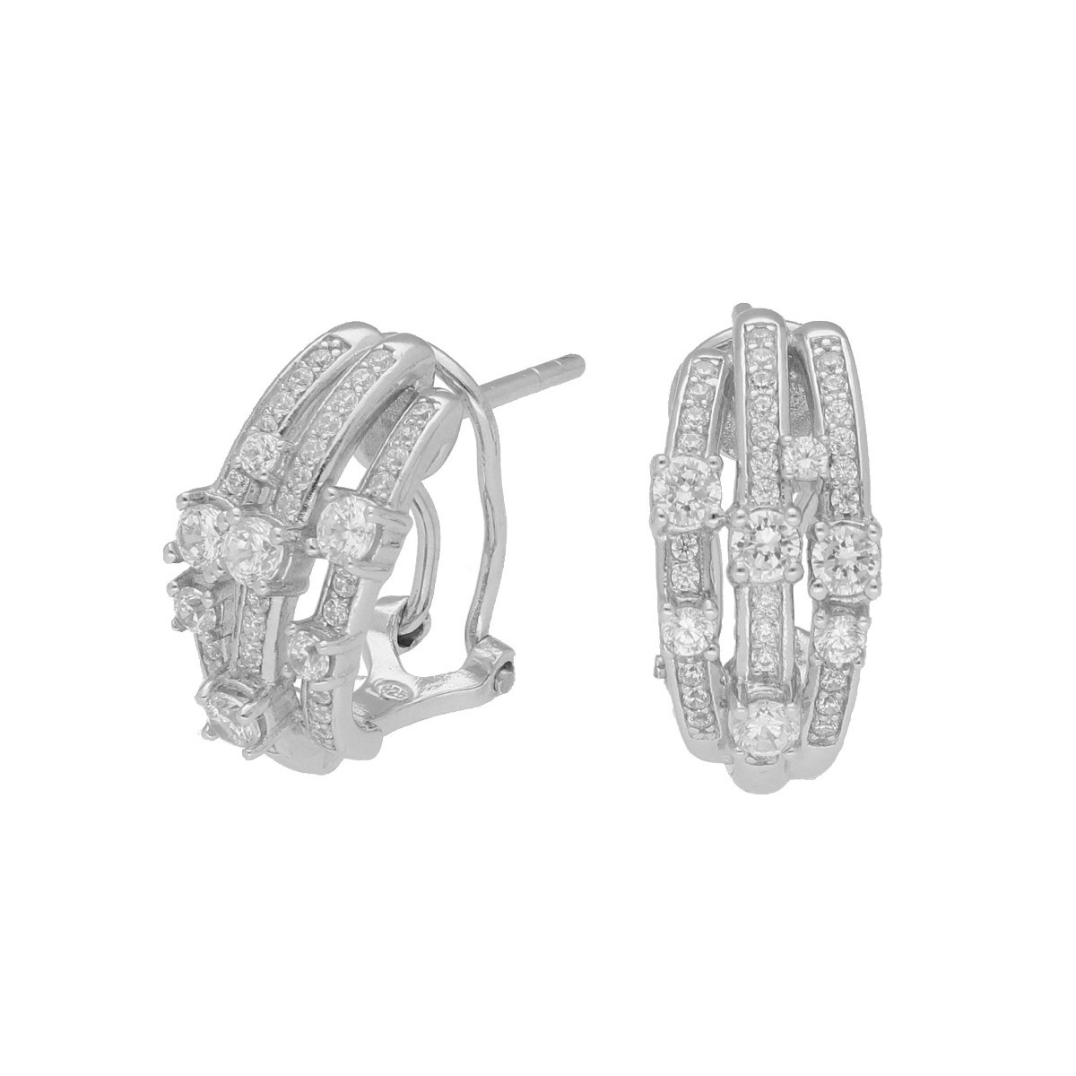 Pendientes plata y circonitas - LAD3095A