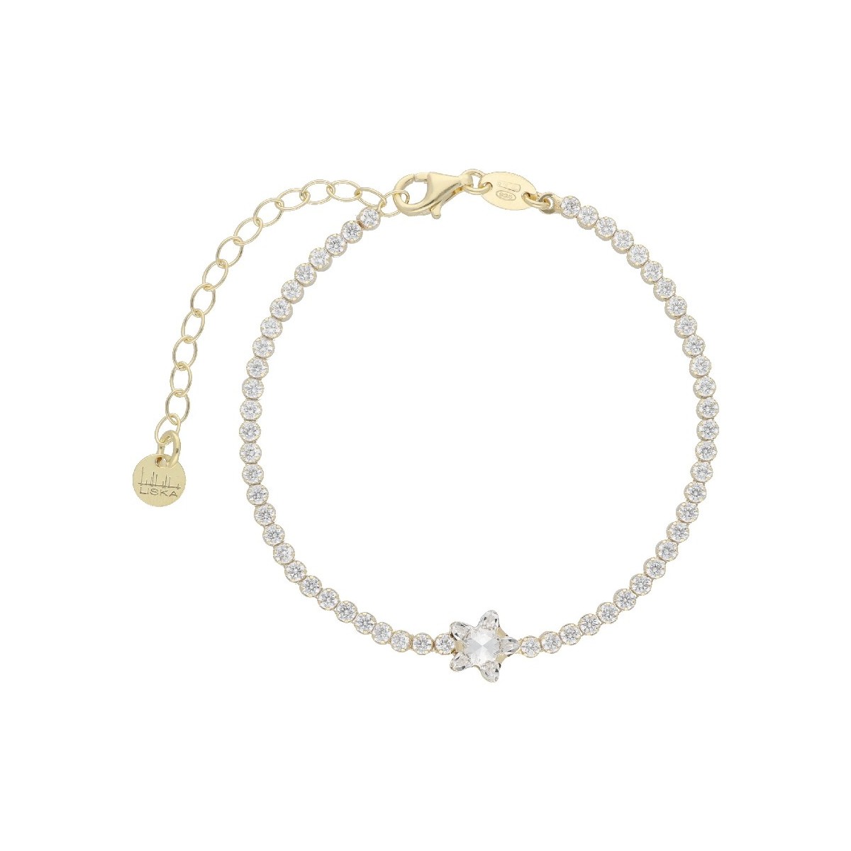 Pulsera estrella plata y Liska Crystals - LSW4358BR-D