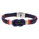 Pulsera piel, cuerda náutika y acero - 84BA1325-A