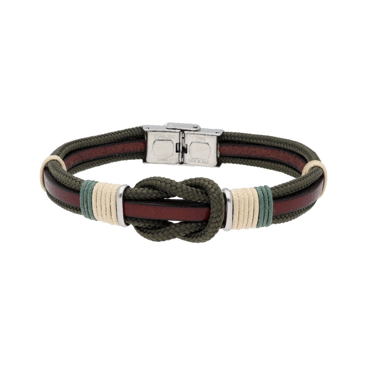 Pulsera acero y caucho - 84BA1326