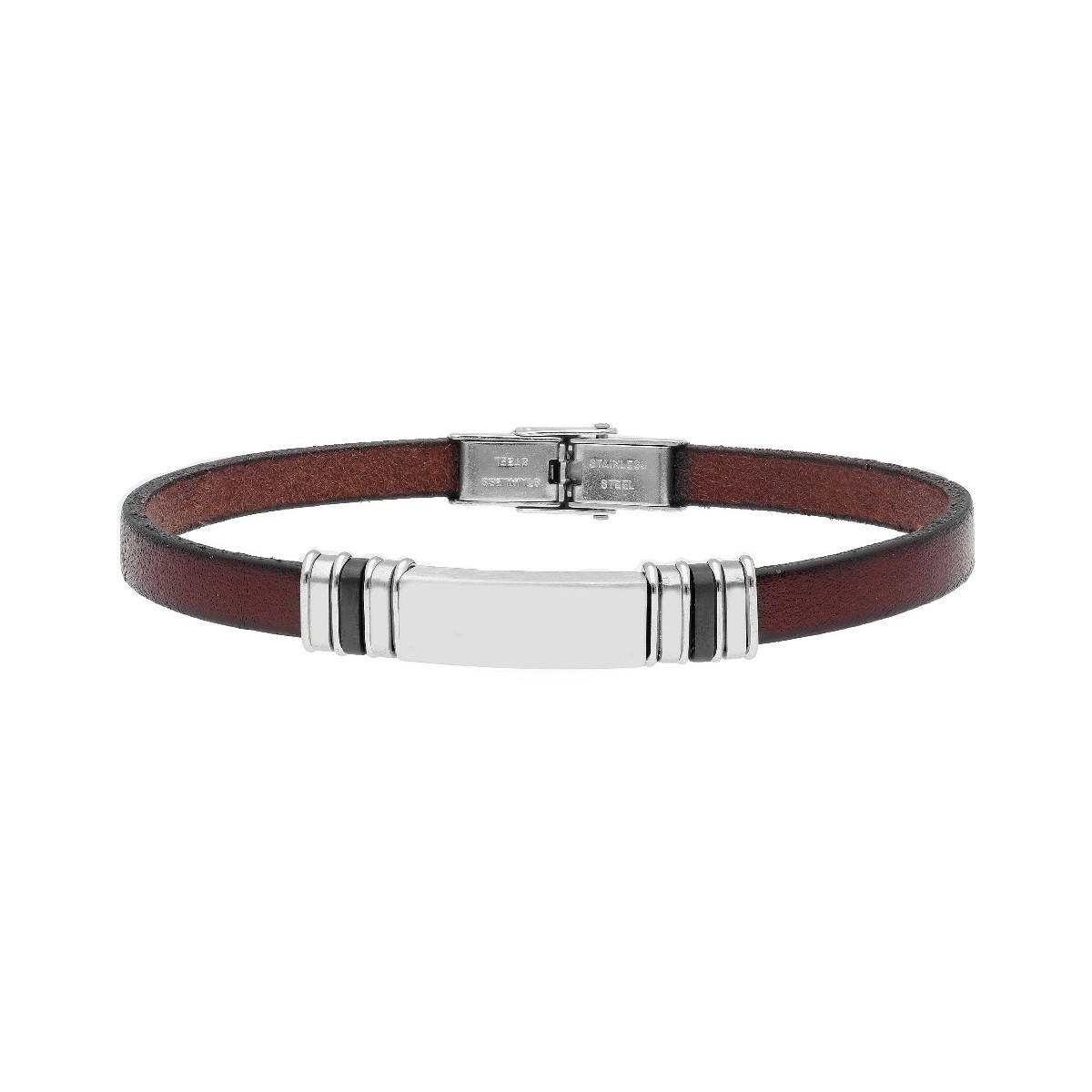 Pulsera piel y acero - 84BA1223