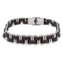 Pulsera piel y acero - 845BR1043-M