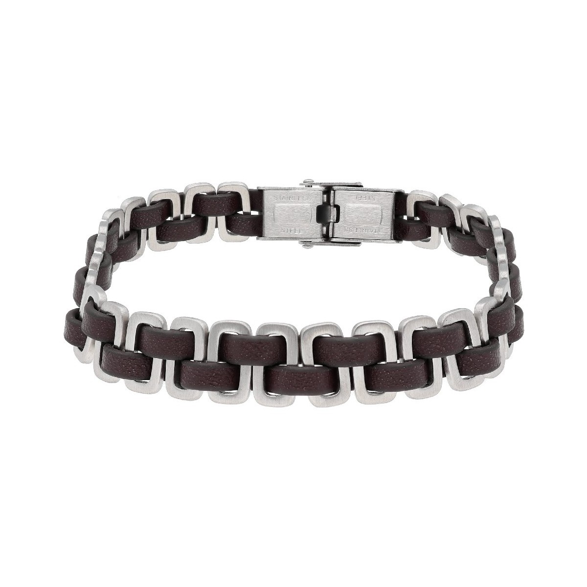 Pulsera piel y acero - 845BR1043-M