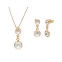 Conjunto plata y Liska Crystals - LSW3228C-D