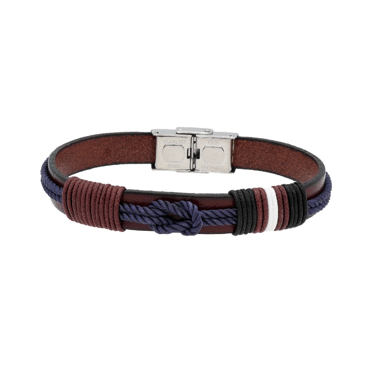 Pulsera piel y acero - 84BA1493-A