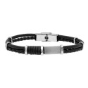 Pulsera piel y acero - 84BA1504