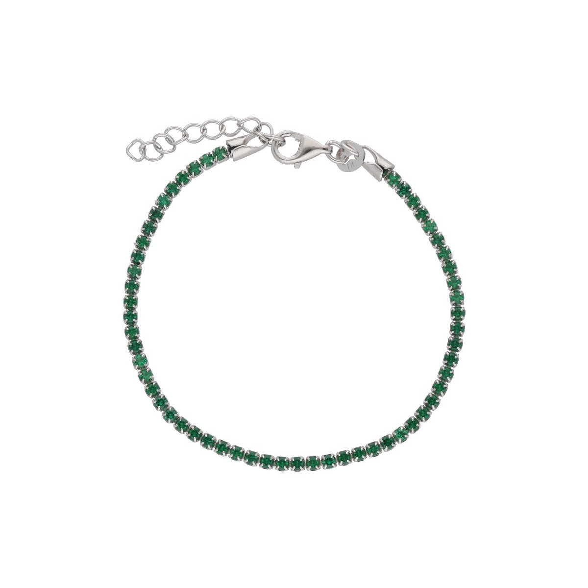 Pulsera plata y circonitas - LAD1074BR-V