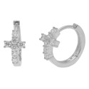 Pendientes cruz plata y circonitas - LAD1200A-C