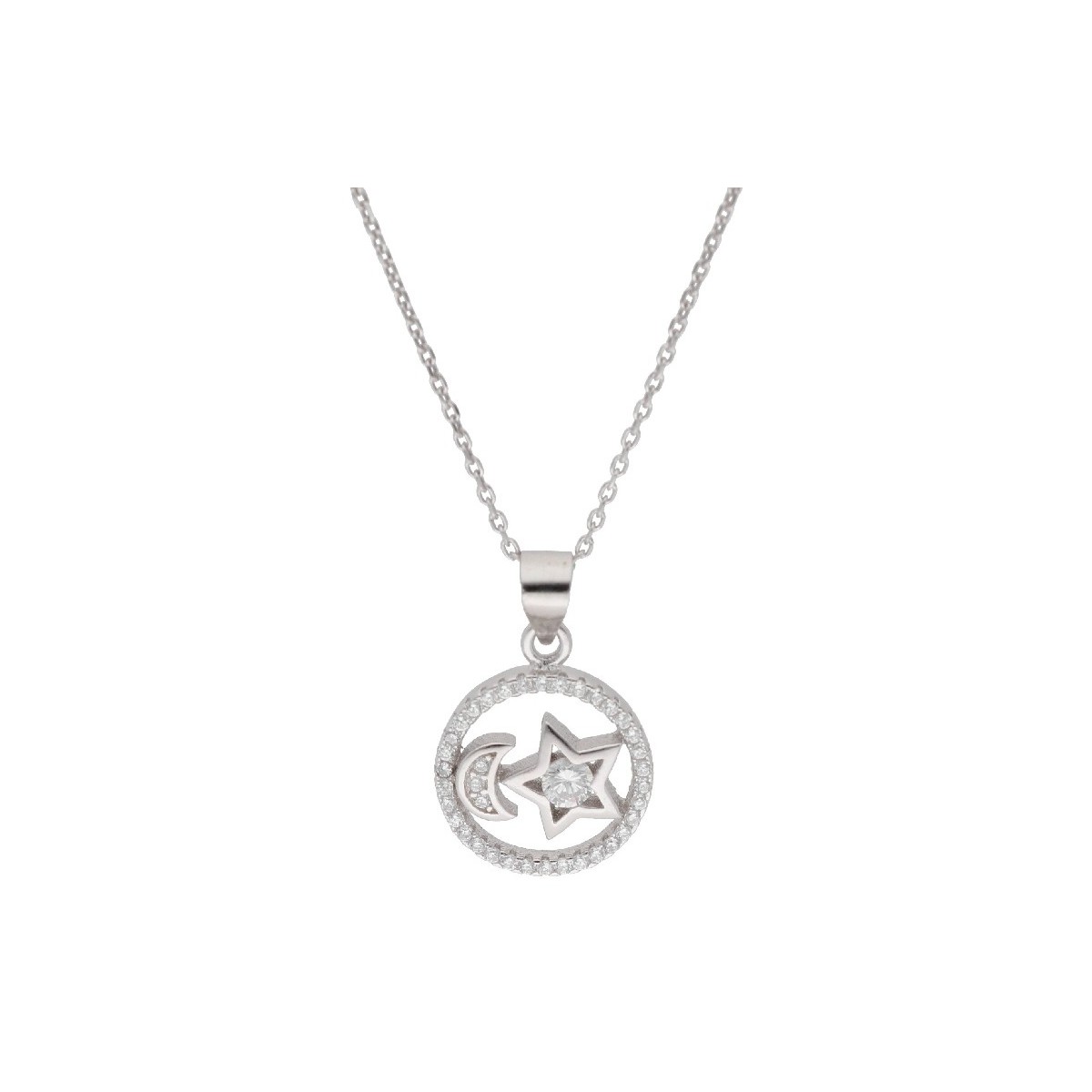 Cgte estrella y lina plata y circonitas - LAD1201CL