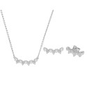 Conjunto corazones plata y circonitas - LAD7101C
