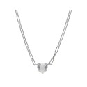 Collar corazón plata y Liska Crystals - LSW4362CL-B