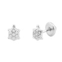 Pendientes tortuga plata y circonitas - MED260A-4