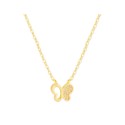 Colgante mariposa plata y circonitas 8mm - BAM014CL-D