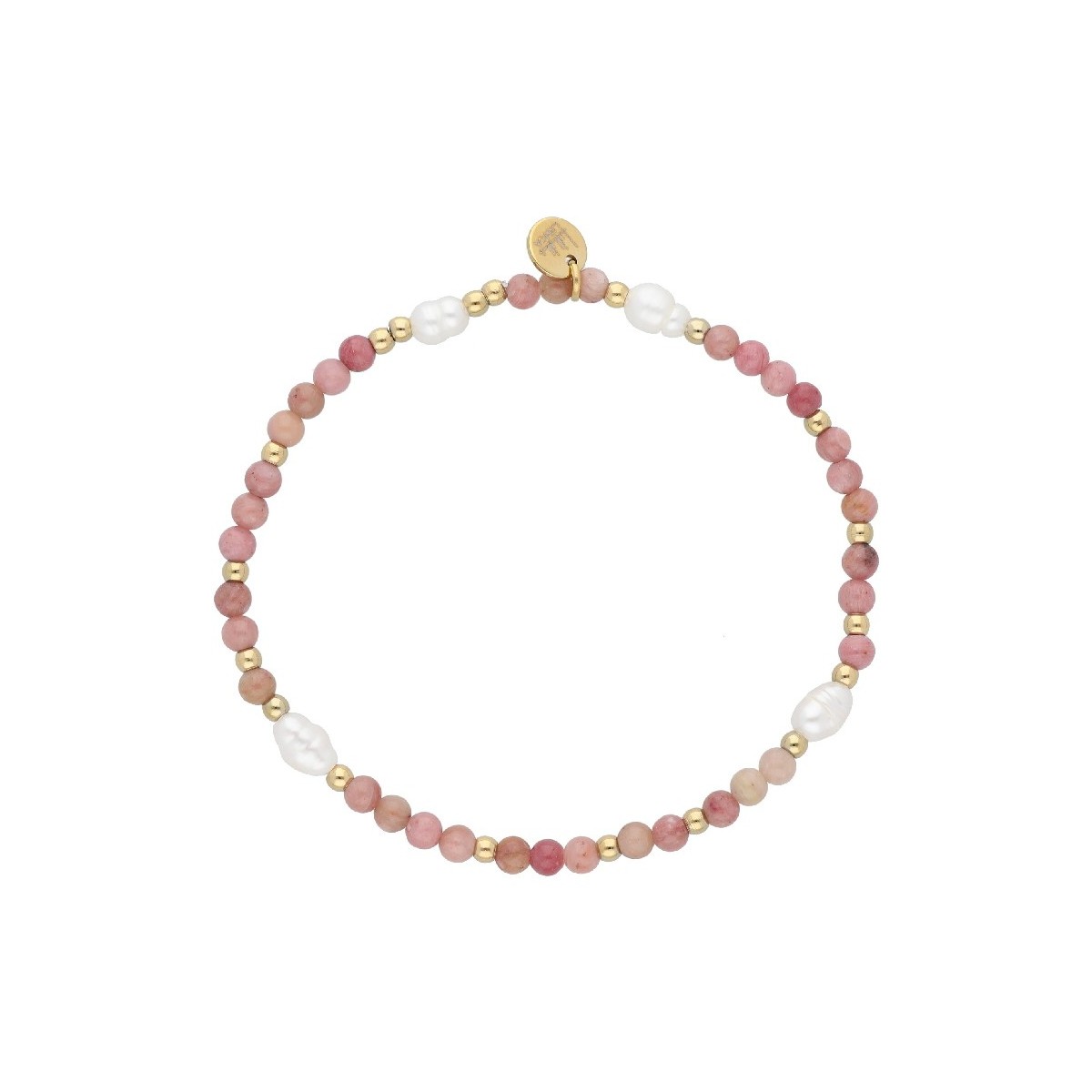 Pulsera acero y Rhodonite - SHA140-2