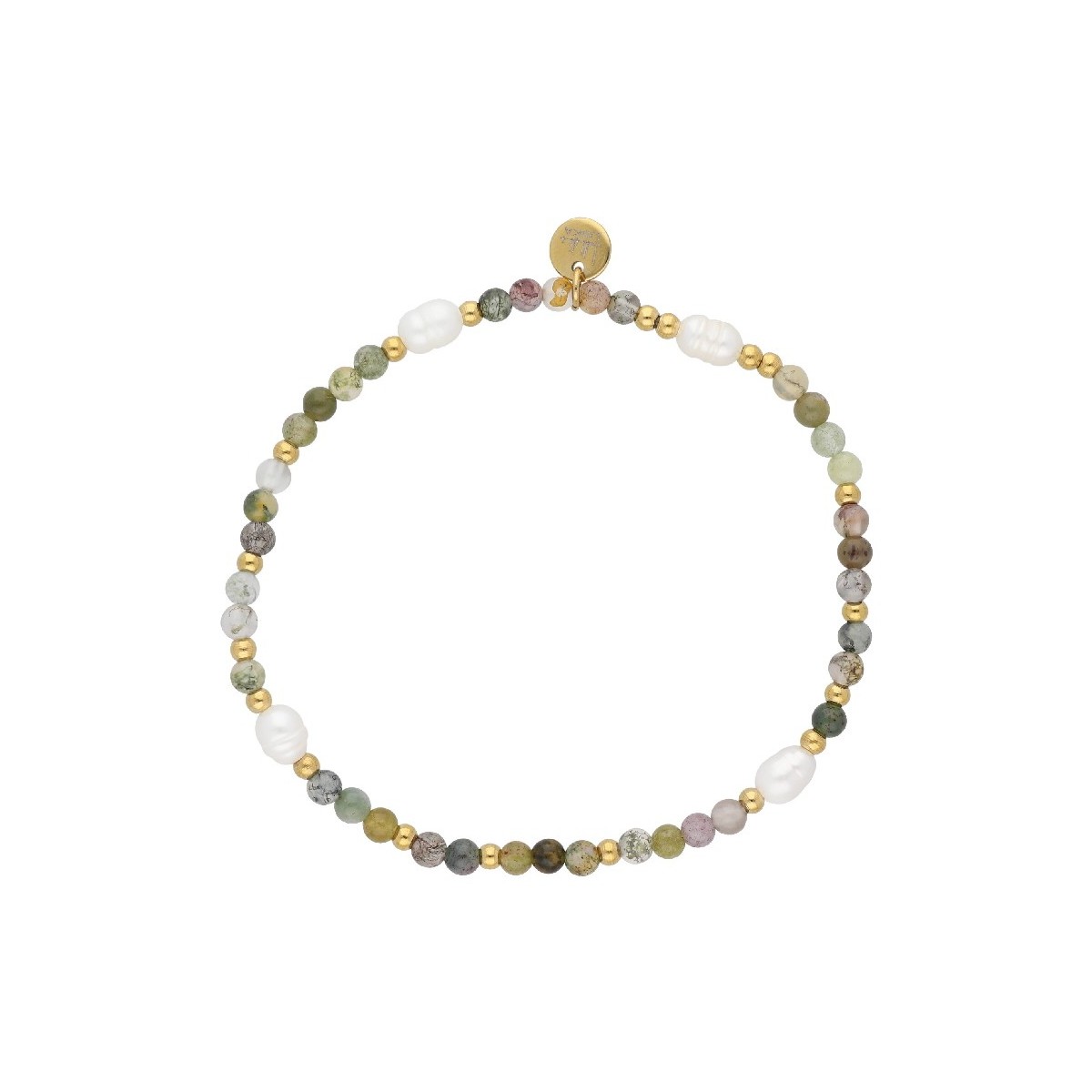 Pulsera acero y Indian Ágate - SHA140-4