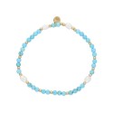Pulsera acero y Touquoise - SHA140-5