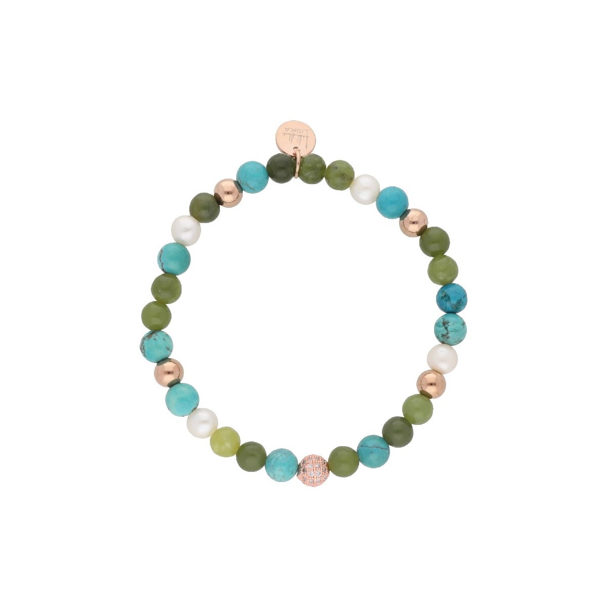 Pulsera acero y piedras naturales - SHA151
