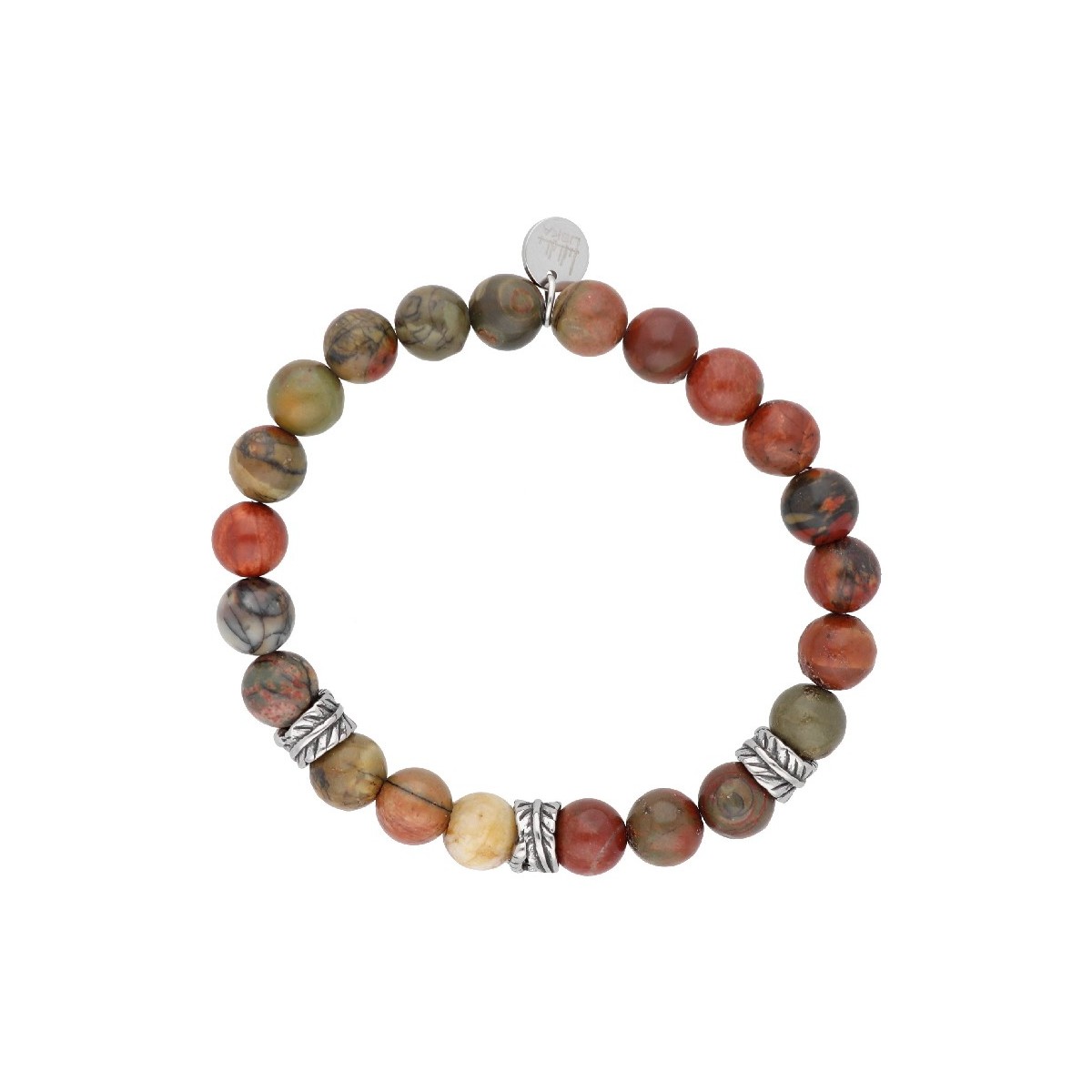 Pulsera acero y picasso jasper - BALI012BR-PJ