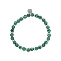 Pulsera acero y fake malachite - BALI035BR-ML