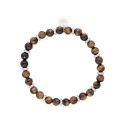 Pulsera acero y ojo de tigre - BALI035BR-T