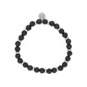 Pulsera acero y lava stone - BALI035BR