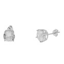 Pendientes plata y circonitas 4mm - LAD4606A-4