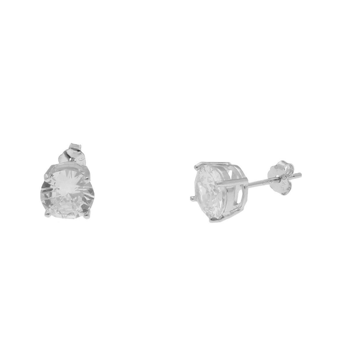 Pendientes plata y circonitas 4mm - LAD4606A-4