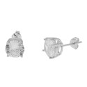Pendientes plata y circonitas 6mm - LAD4606A-6