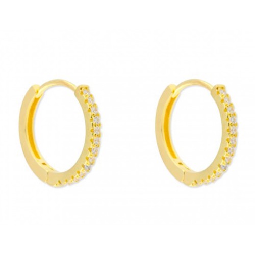 Aros plata y circonitas 14mm - MED142A-14D