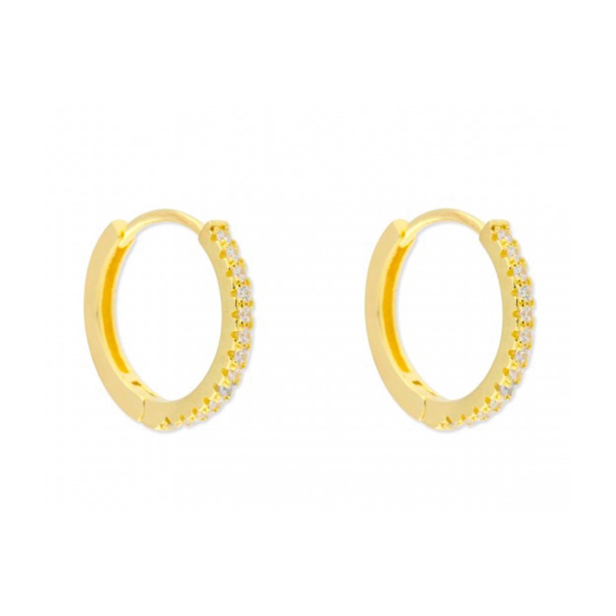 Aros plata y circonitas 14mm - MED142A-14D