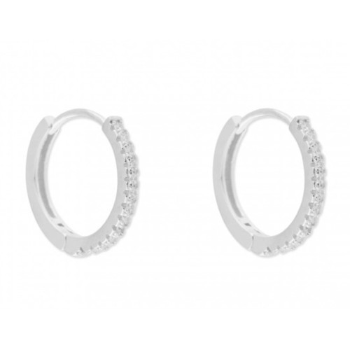 Aros plata y circonitas 14mm - MED142A-14
