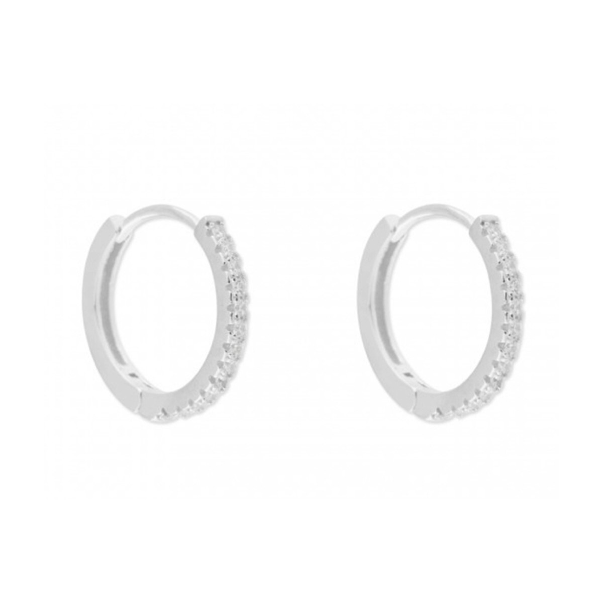 Aros plata y circonitas 14mm - MED142A-14