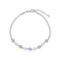 Pulsera plata y Liska Crystals - LSW3235BR-AQ