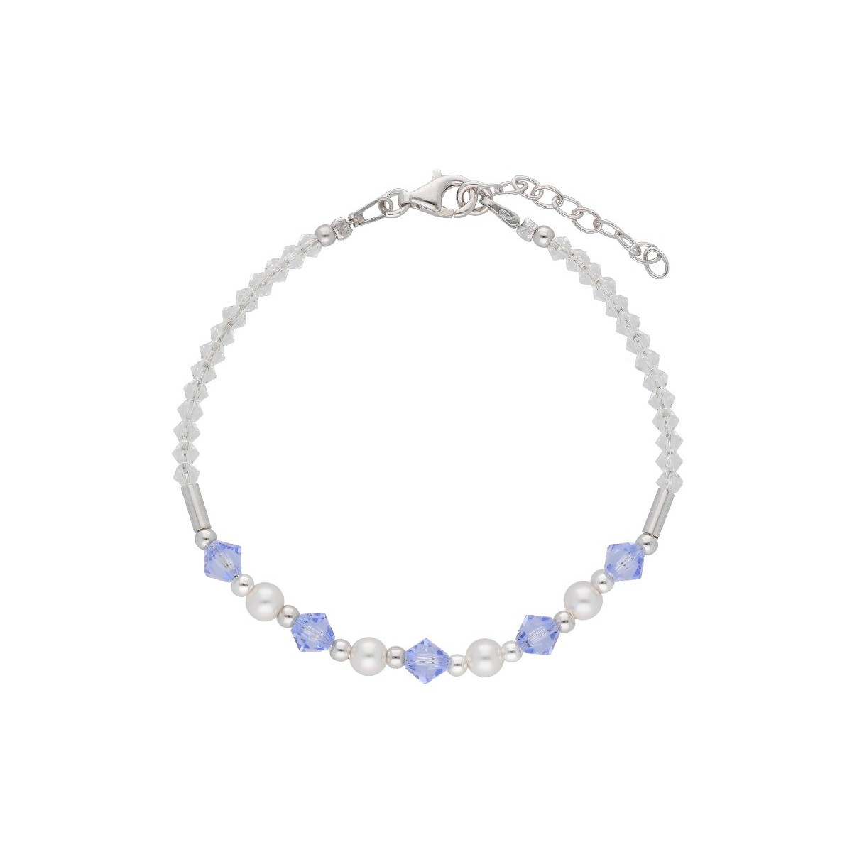 Pulsera plata y Liska Crystals - LSW3235BR-AQ