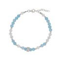 Pulsera plata y Liska Crystals - LSW3236BR-AQ