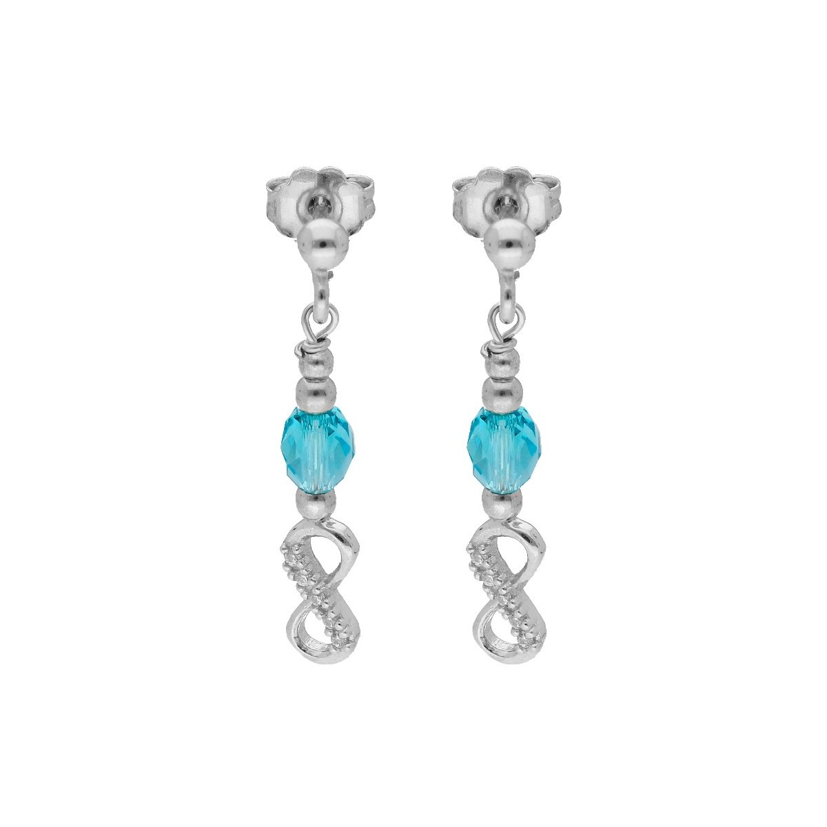 Ptes infinito plata y Liska Crystals - LSW3234A-AQ