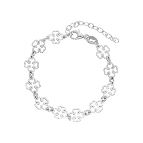 Pulsera tréboles plata - LAF6399BR