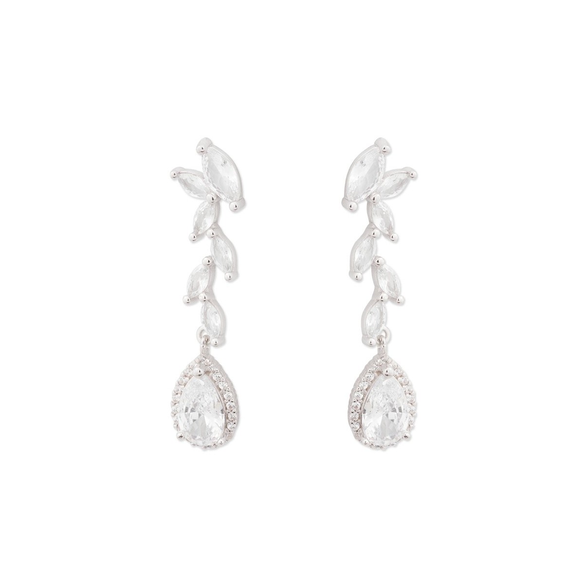 Pendientes plata y circonitas - LAD3103A
