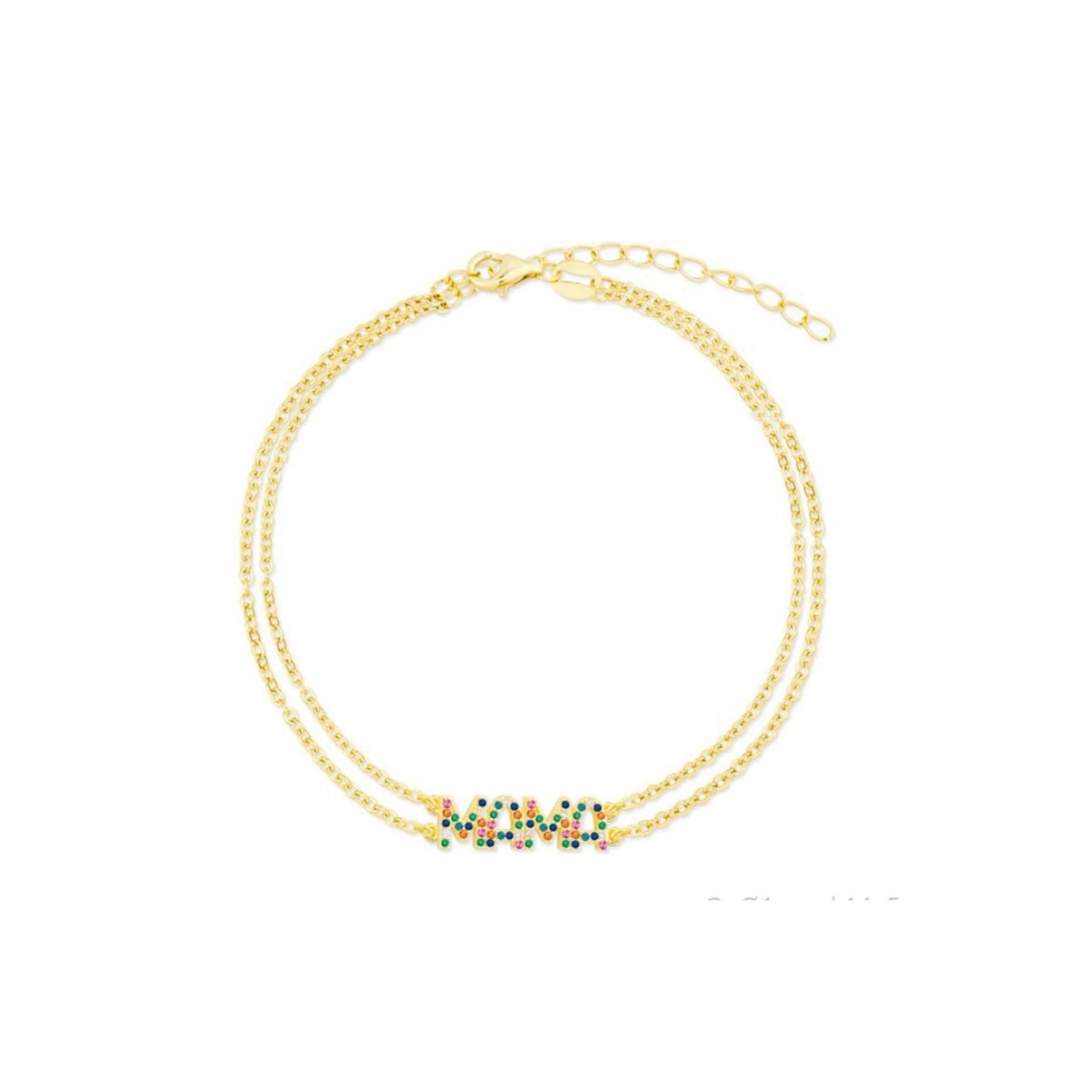 Pulsera mama plata y circonitas - MAMA03BR-DM