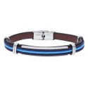 Pulsera piel, cuerda náutika y acero - 84BA1422-C