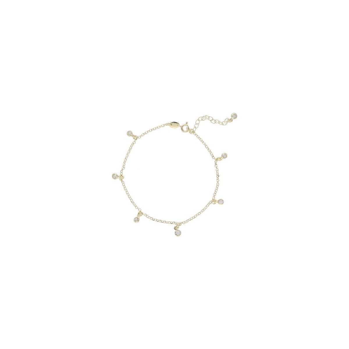 Tobillera plata y Liska Crystals - LSW4376TB-D