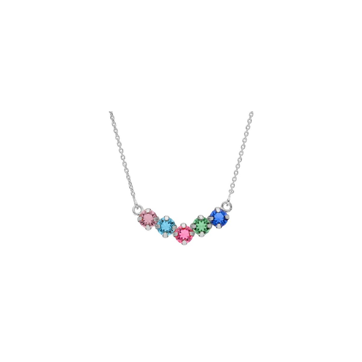 Collar plata y Liska Crystals - LSW4369CL
