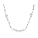 Collar plata y perlas - LAF6416CL