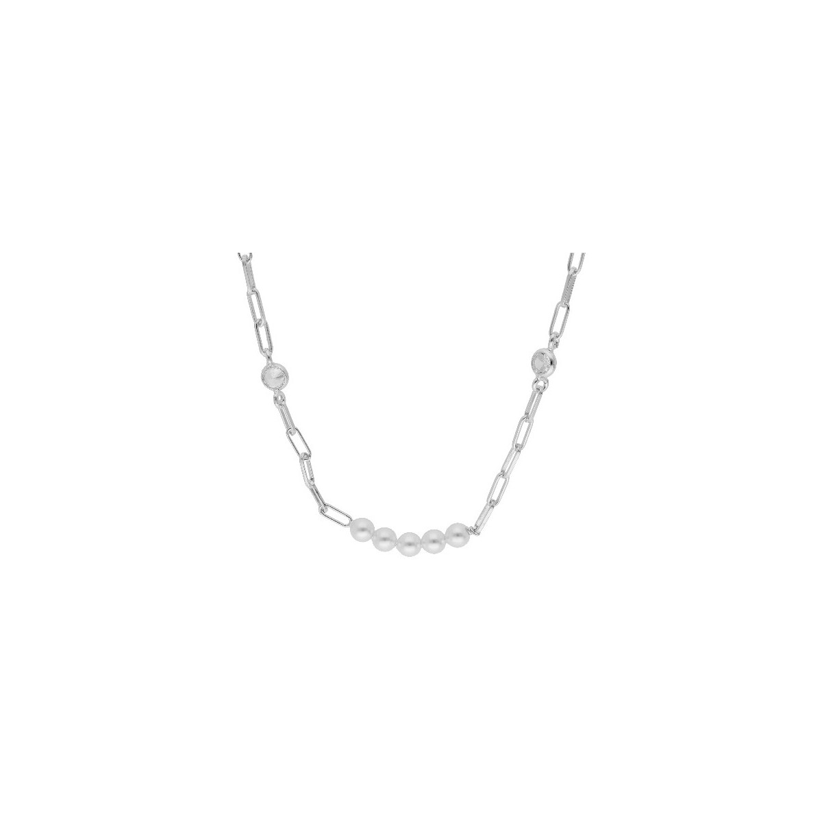 Collar plata y perlas - LAF6416CL