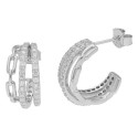 Pendientes plata y circonitas 1,5cm diámetro - LAD7231A