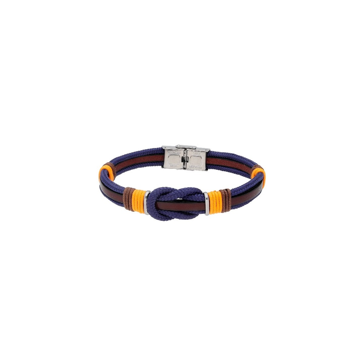 Pulsera acero y cuerda náutika - 84BA1323-MA