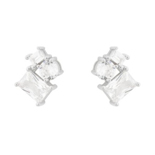 Pendientes plata y circonitas - MED357A