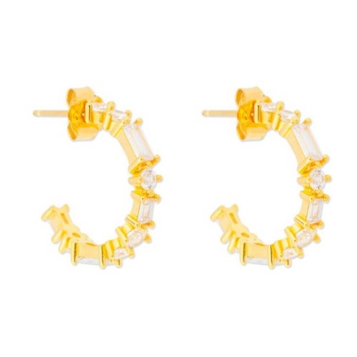 Pendientes plata y circonitas 20mm - MED358A-D