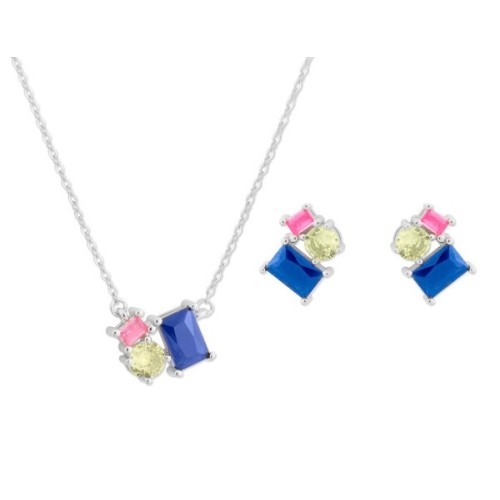 Conjunto plata y circonitas - MED362C