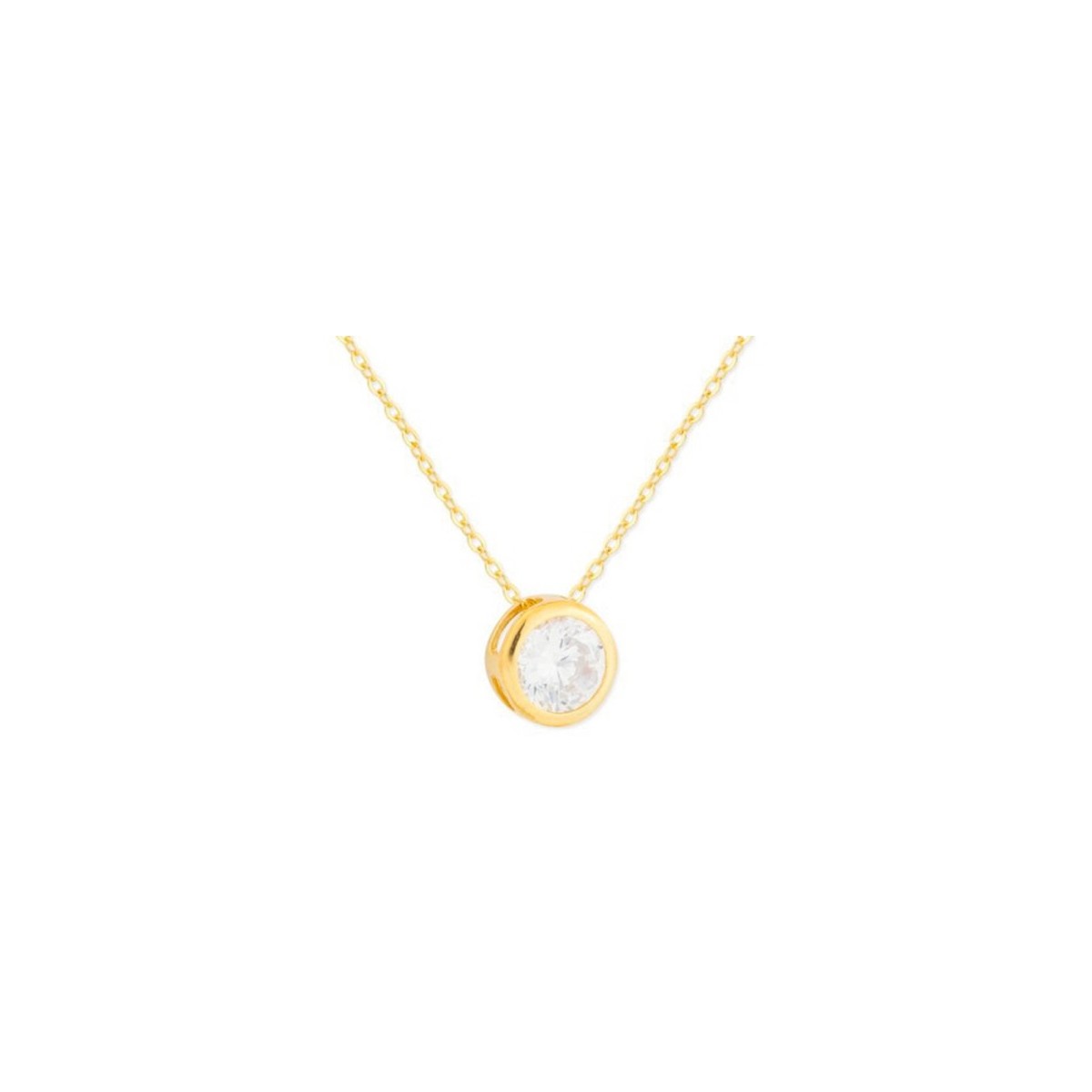 Colgante plata y circonitas 8mm - MED366CL-8D